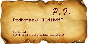 Podhorszky Ildikó névjegykártya