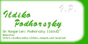 ildiko podhorszky business card